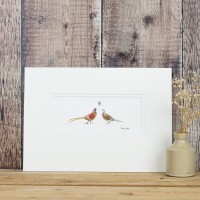 Pheasants in love print